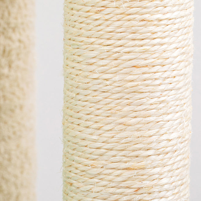 Colorful rainforest cat tree with flower tower