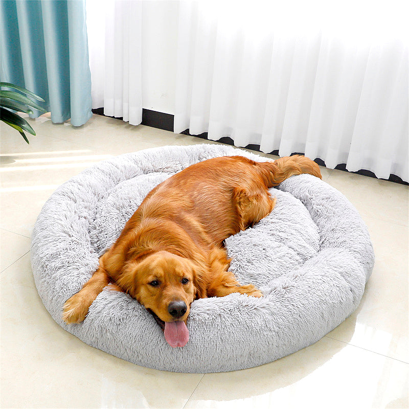 Lux Fur Donut Dog Bed