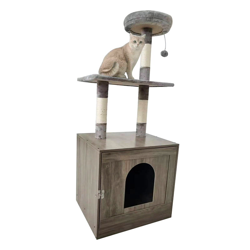 solid wood cat tree