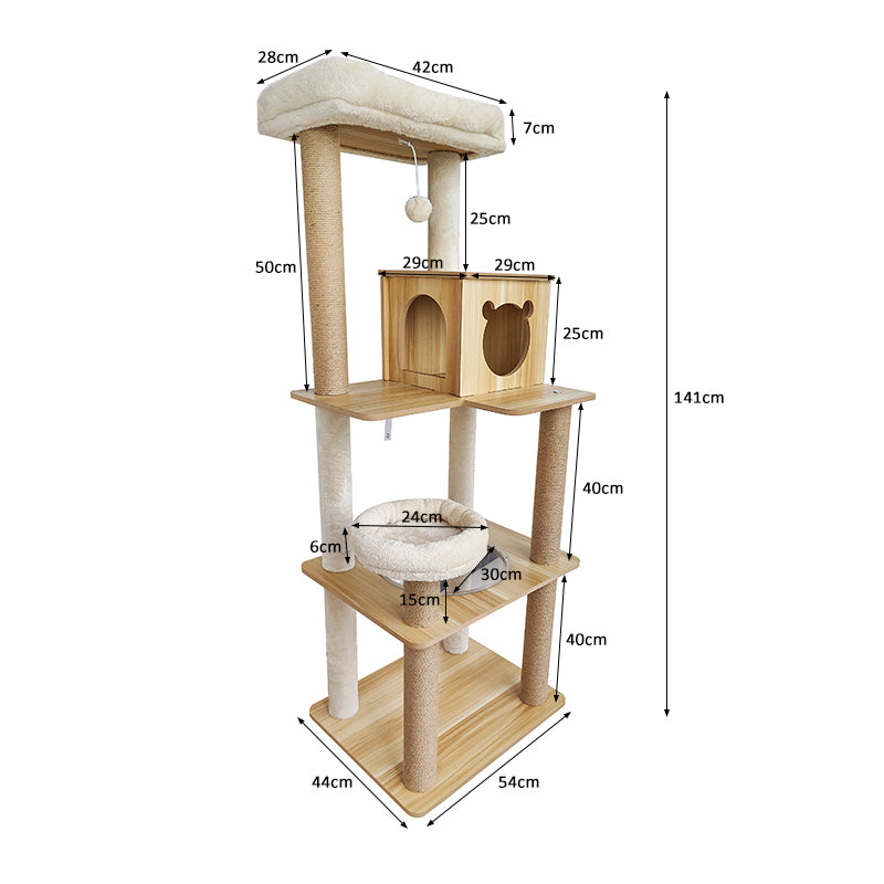 Multilayer sisal cat tree