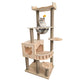 57.3-inch Solid wood cat tree