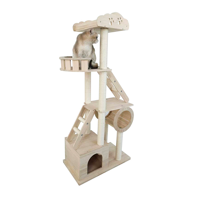 Cat Tree 60 Inch 60-inch solid wood cat tree – daxilai