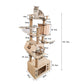 63.9-inch solid wood cat tree