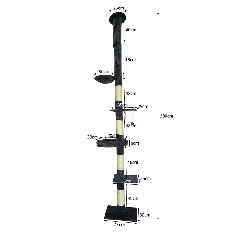 Skyward multi-storey jumping cat tree