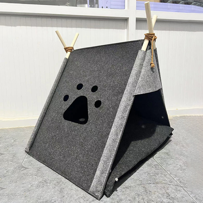 Wool Felt Cat Teepee Tent