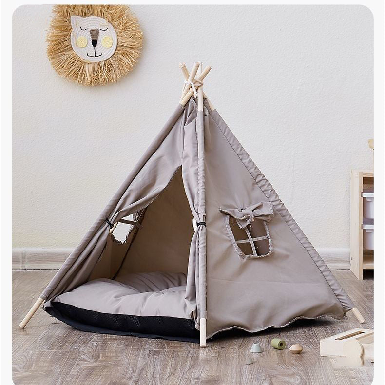 cat teepee tent with window for indoor pets