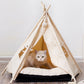 cat teepee tent with window for indoor pets