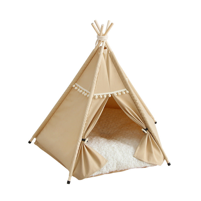 Pet Teepee Portable Houses with Thick Cushion