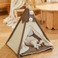 Pet Teepee Dog & Cat Bed - Dog Tents & Pet Houses with Cushion