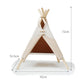 Suede Pet Teepee with Elevated Bottom