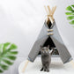 Suede Pet Teepee with Elevated Bottom