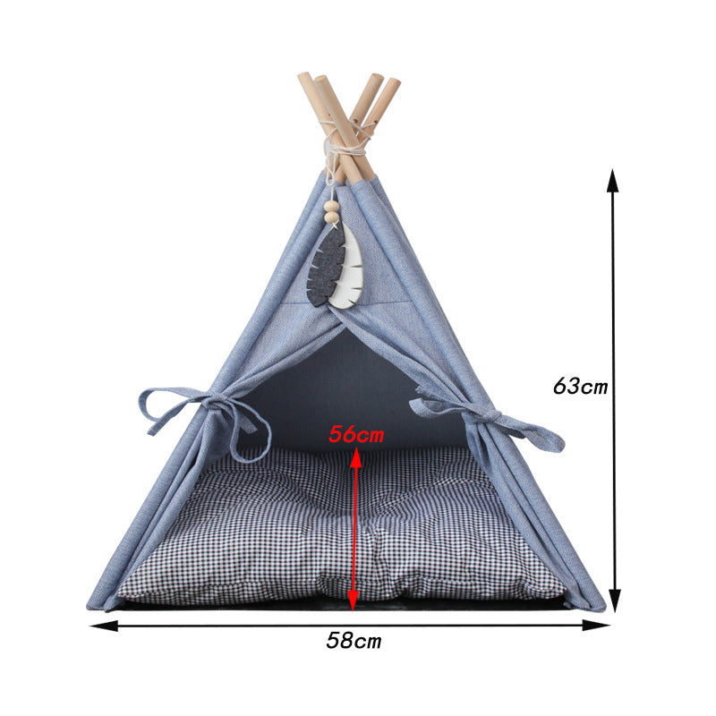 Pet Teepee Tent Bed Set for Cats Small Dog