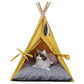 Pet Teepee Tent Bed Set for Cats Small Dog