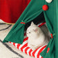 Christmas themed cat teepee tent