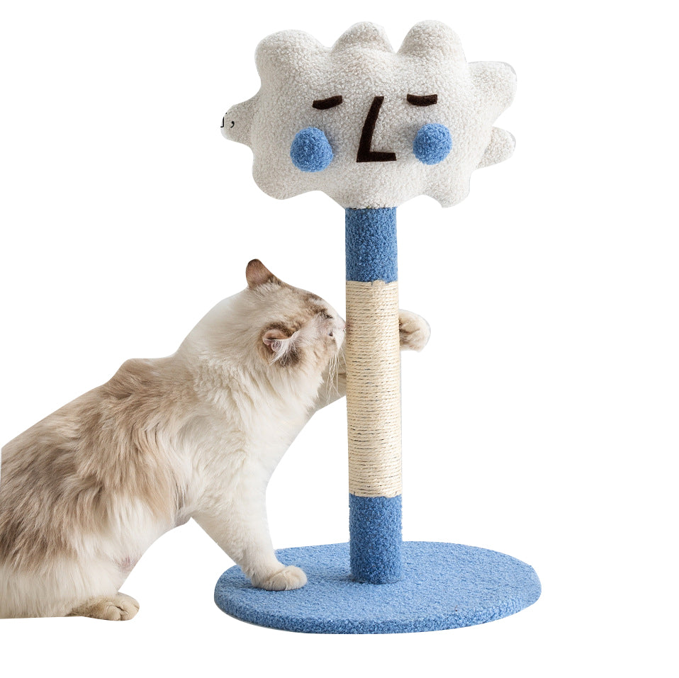 Emotional expression cat scratching stand