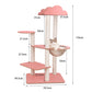 Colorful cat climbing frame with capsule