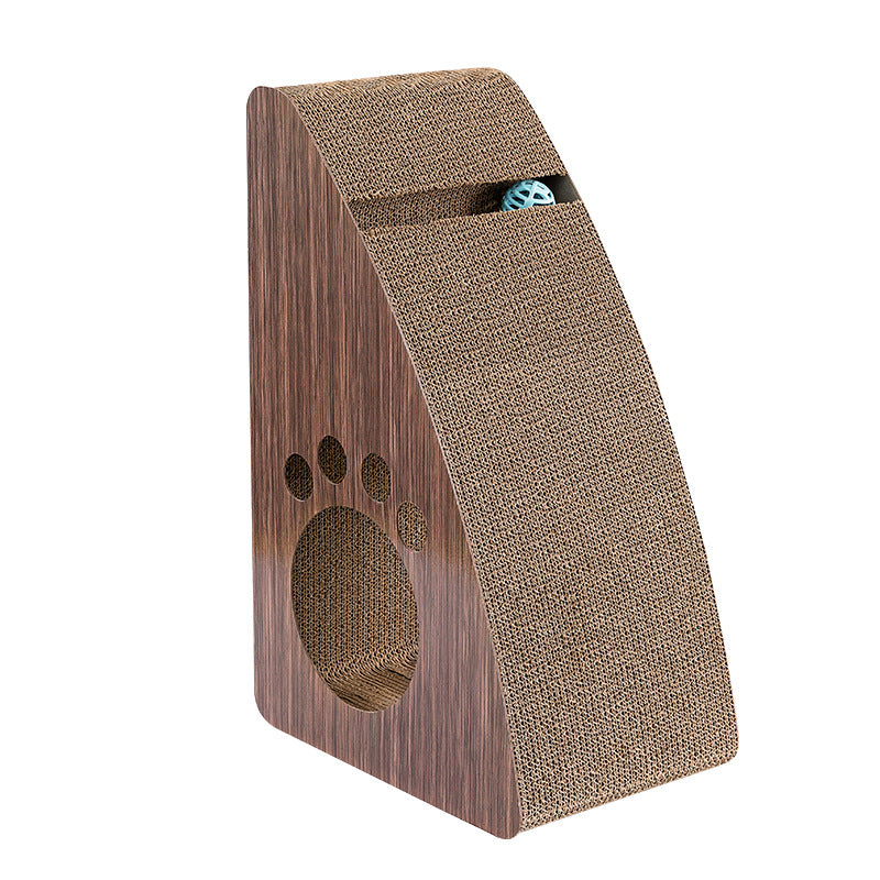 Footprint triangular cat scratching board