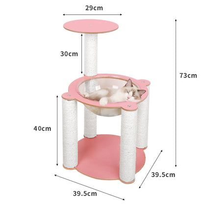 Small cat scratching board with capsule