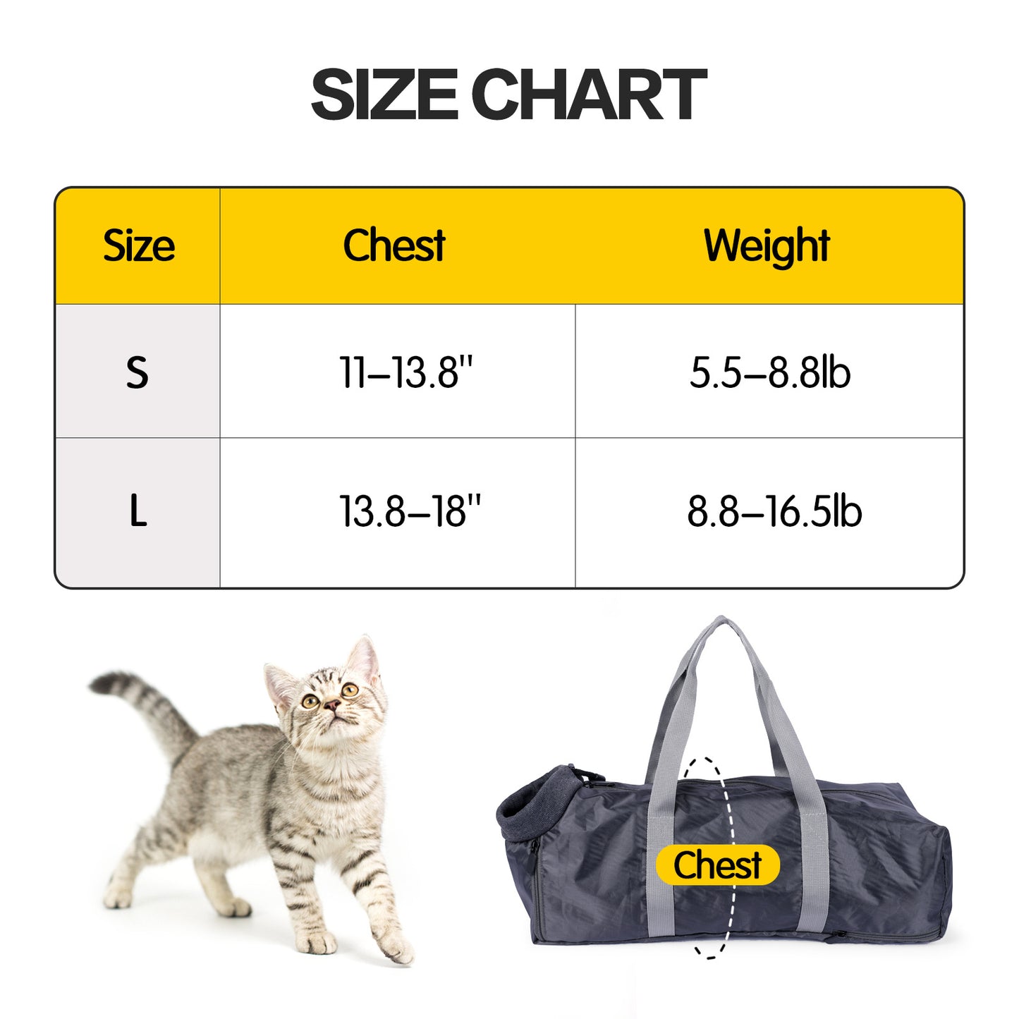 Multifunctional cat restraint bag