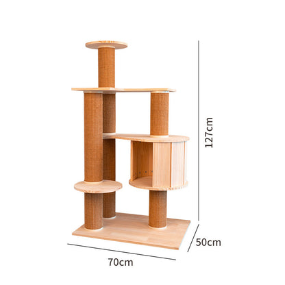 New update pine wood bolder cat tree