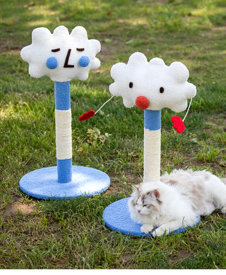 Emotional expression cat scratching stand