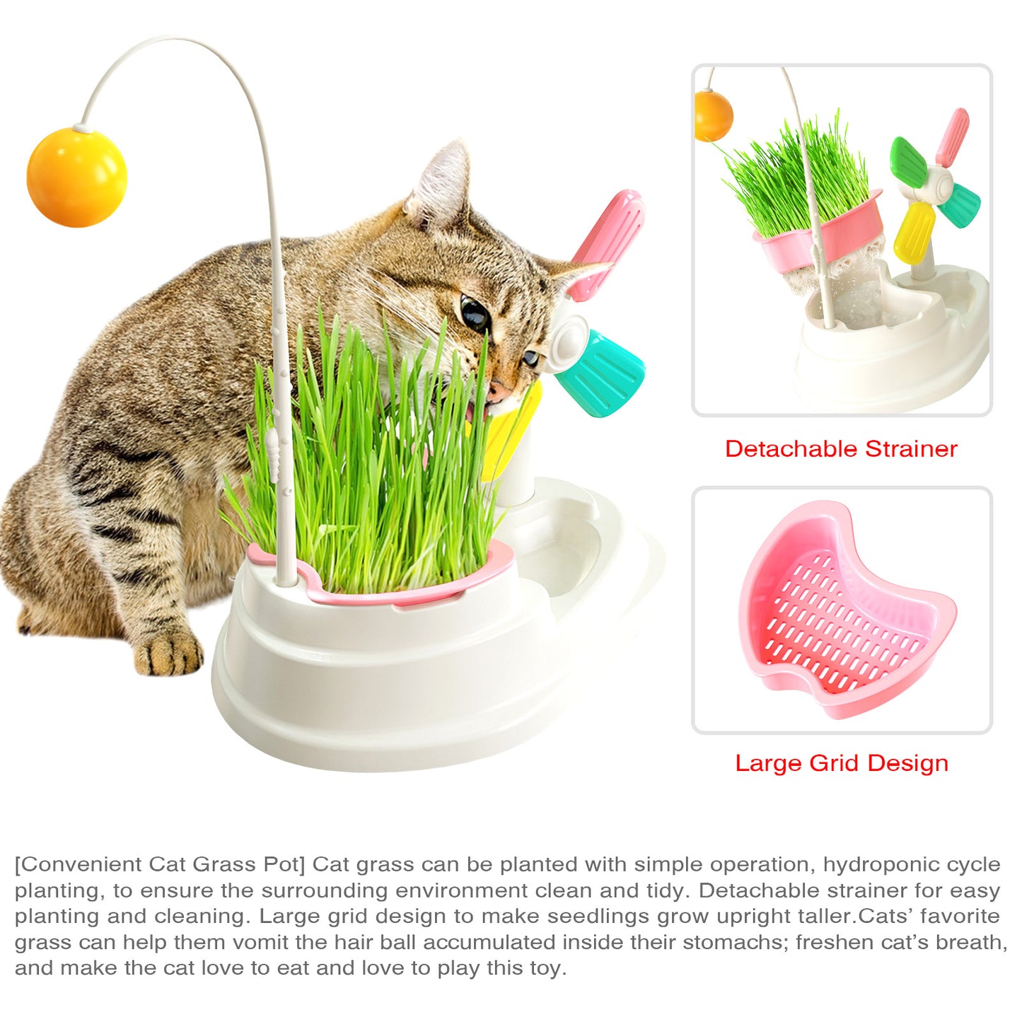 Cat Grass Pinwheel