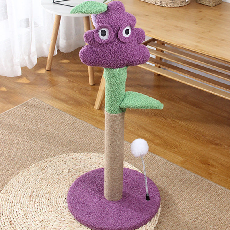 Purple grape cat scratching stand