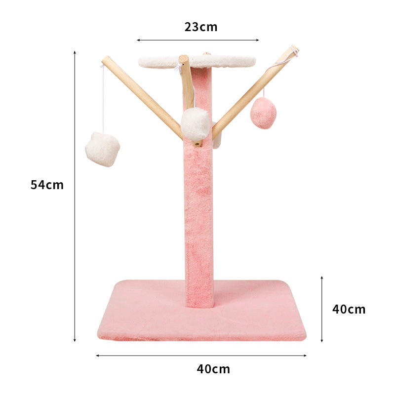 Pink small cat scratching stand