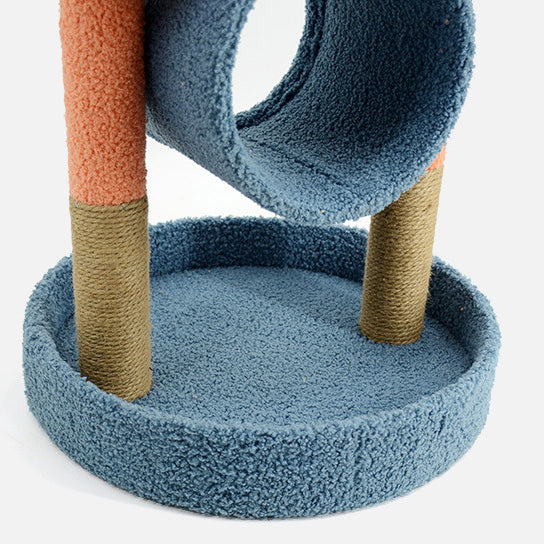 Easy assembly cat scratching with tunnel and toys