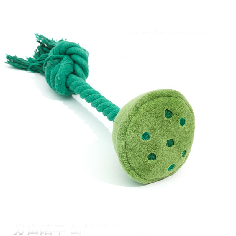 Squeaky Lotus Seed Cotton Rope Dog Toys