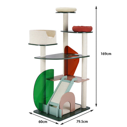 Abstract pet furniture macaron cat tree