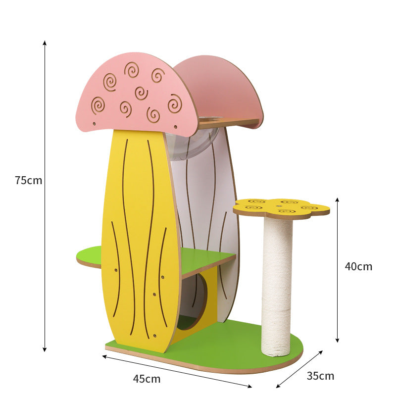 Mushroom cat climbing frame