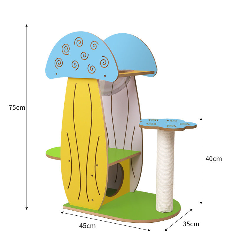 Mushroom cat climbing frame