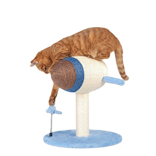 Guided missile cat scratching stand