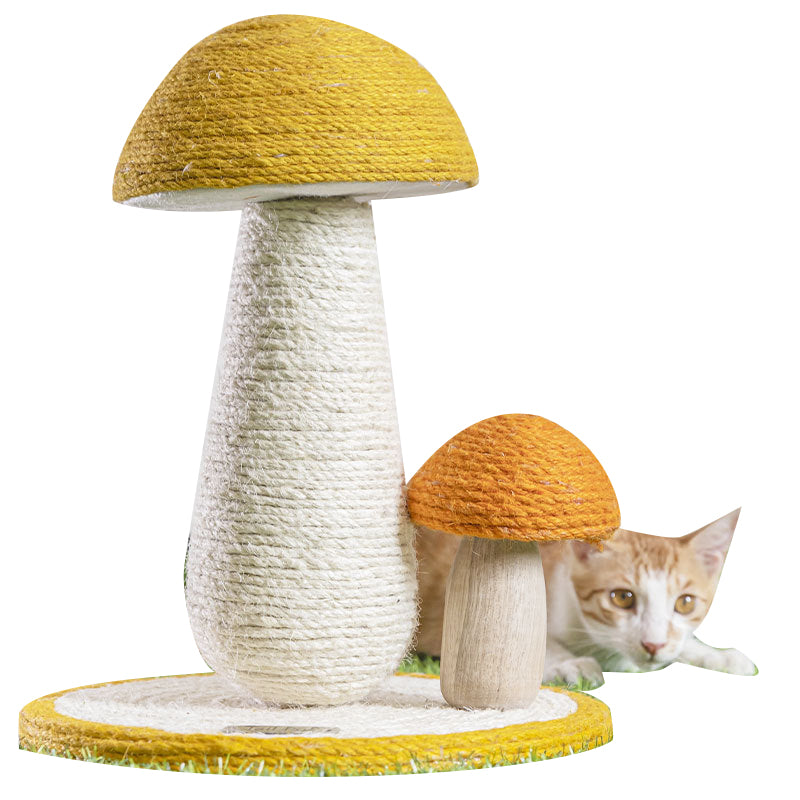 Small mushroom cat scratcher stand