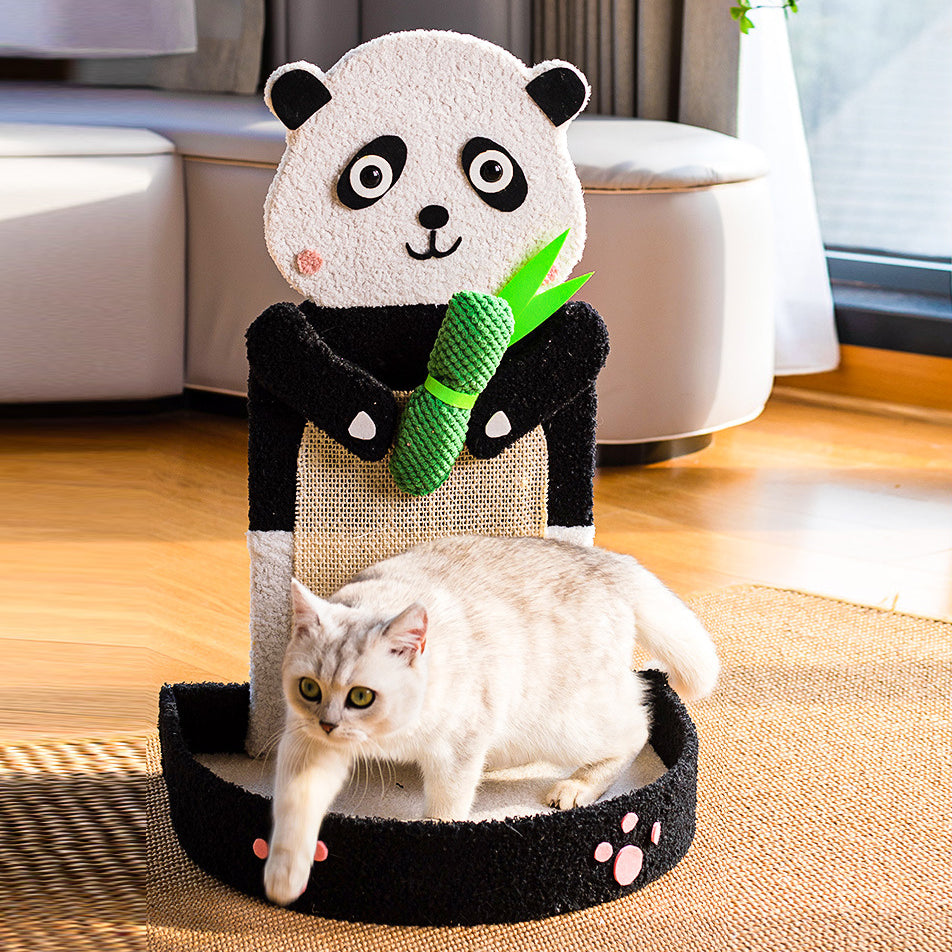 Panda cat stand with bed