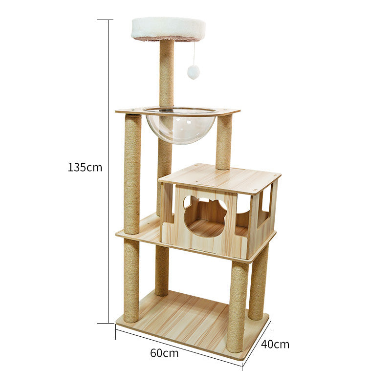 Wooden 5 lever large cat tree