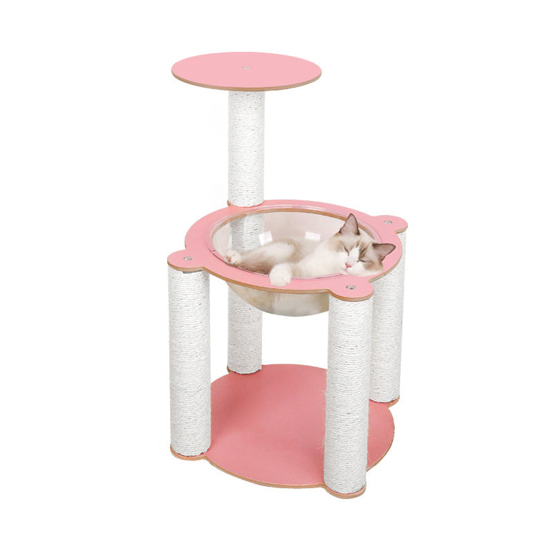 Small cat scratching board with capsule