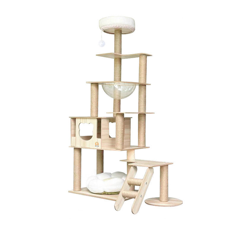 Luxury large cat tree with capsule nest