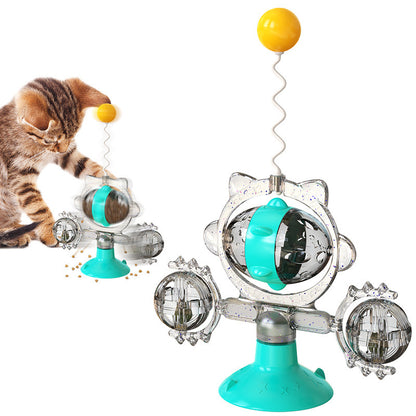 Cat turntable leaky food toys