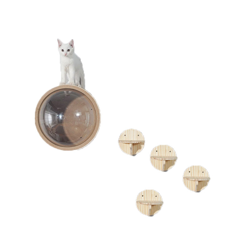 Wood wall-hung cat capsule