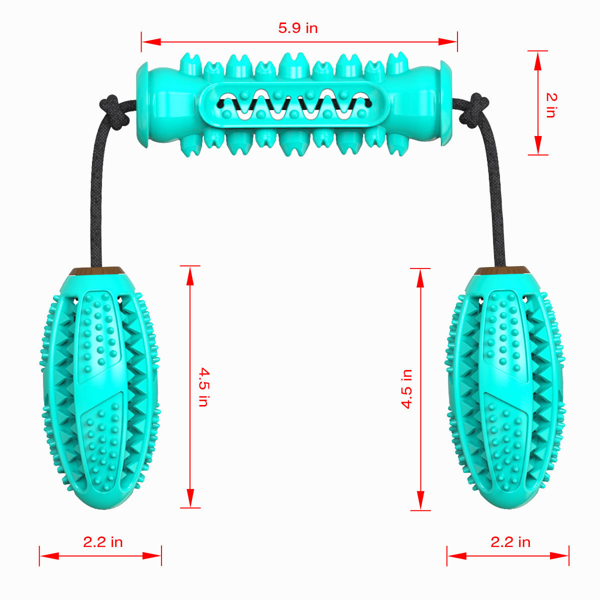 Upgraded dumbbell chew toy