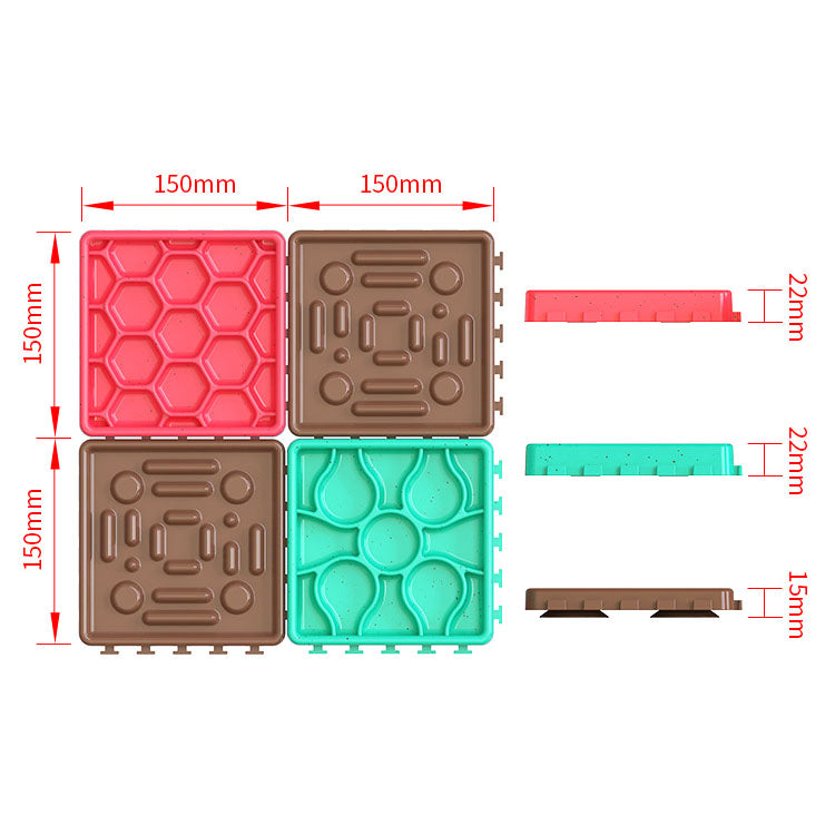 Multi-functional removable licking mat