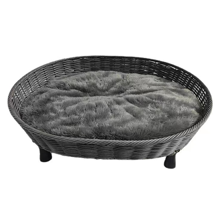 Thick rattan pet bed