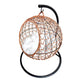 Hanging basket plastic rattan weaved cat kennel with soft mat