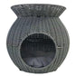 Rattan enclosed cat bed
