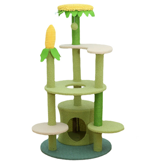 Sunflower and corn L size cat tree