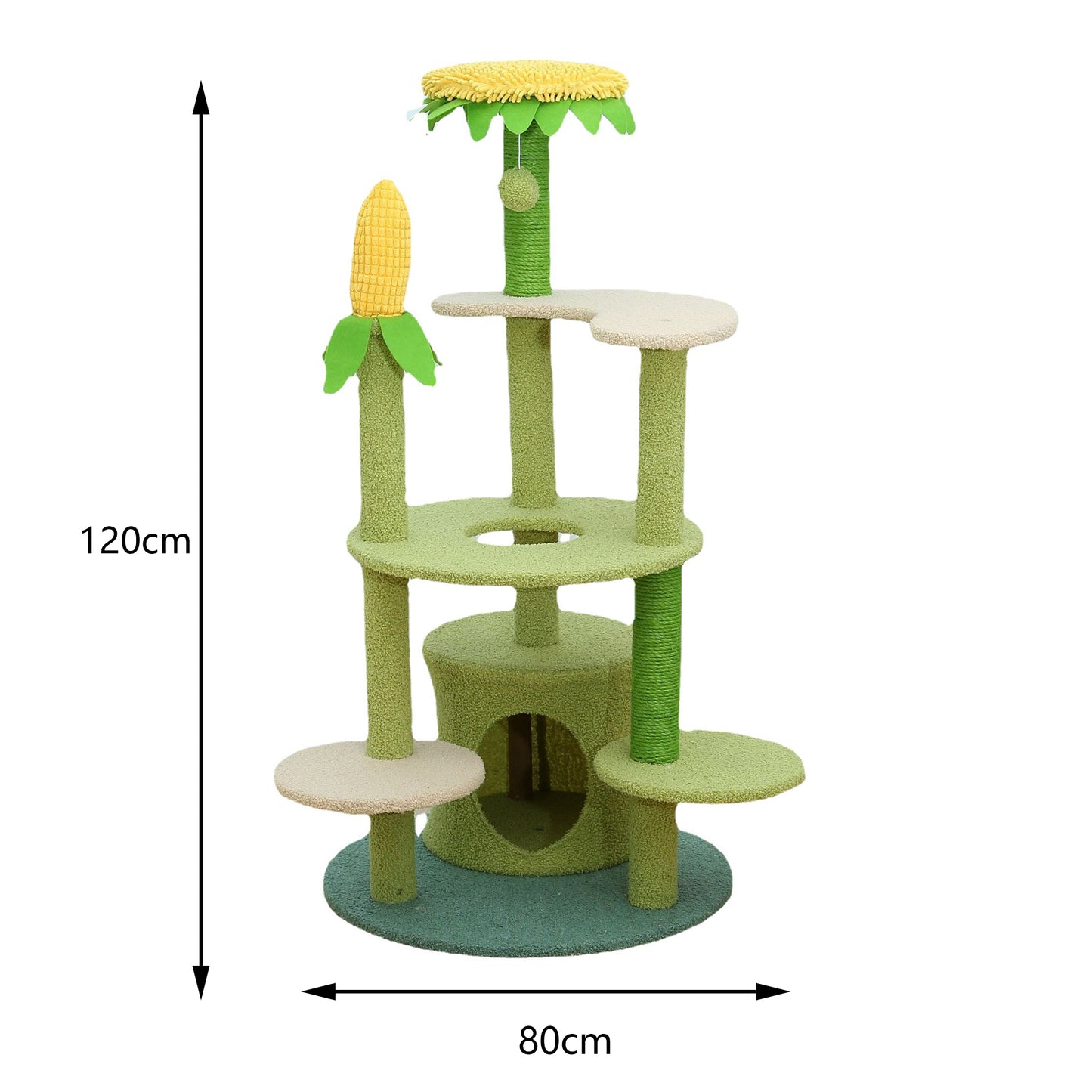 Sunflower and corn L size cat tree