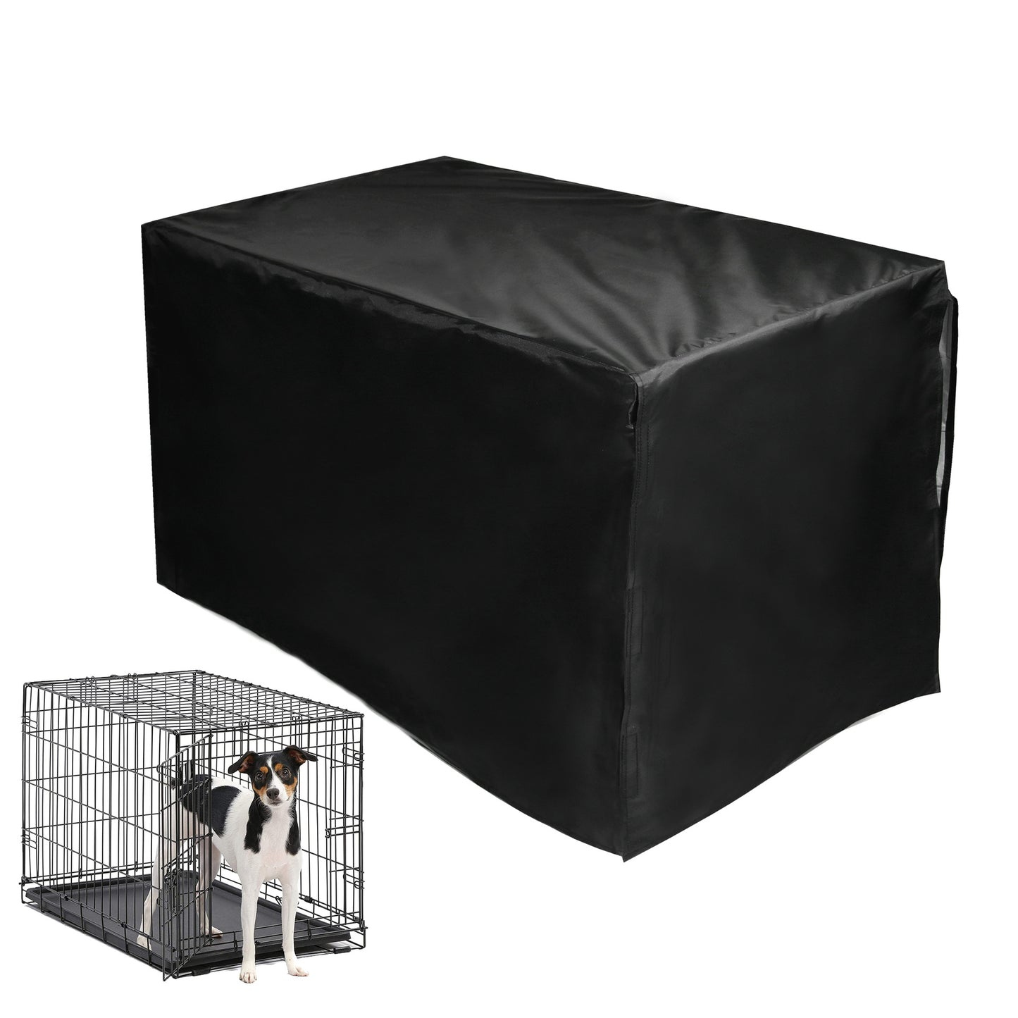 Four-door dog crate cover