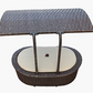 rattan-weaved oval pet bed with tende